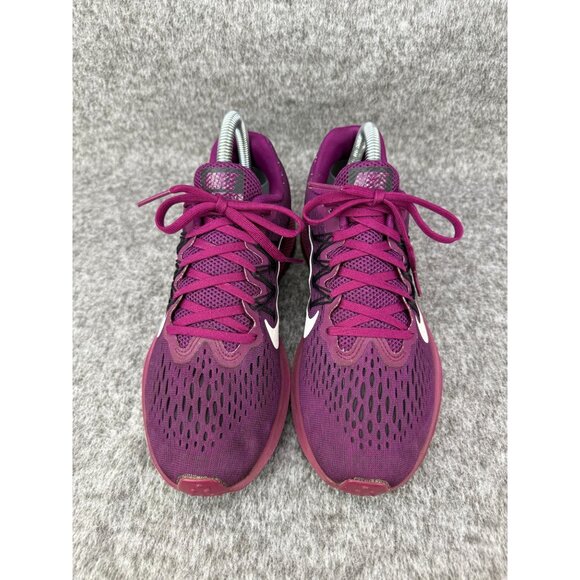 ✅Womens 7 Nike Air Zoom Winflo Running Shoes Athletic Sneakers Burgundy White - Picture 7 of 12
